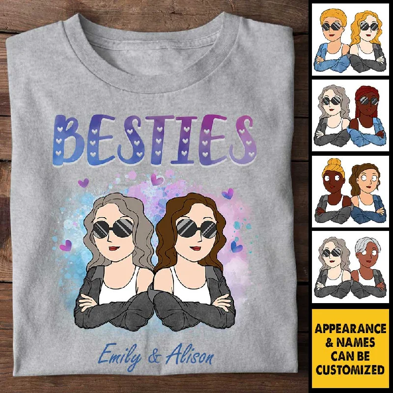 Besties Forever - Personalized Unisex T-shirt, Hoodie - Gift For Bestie