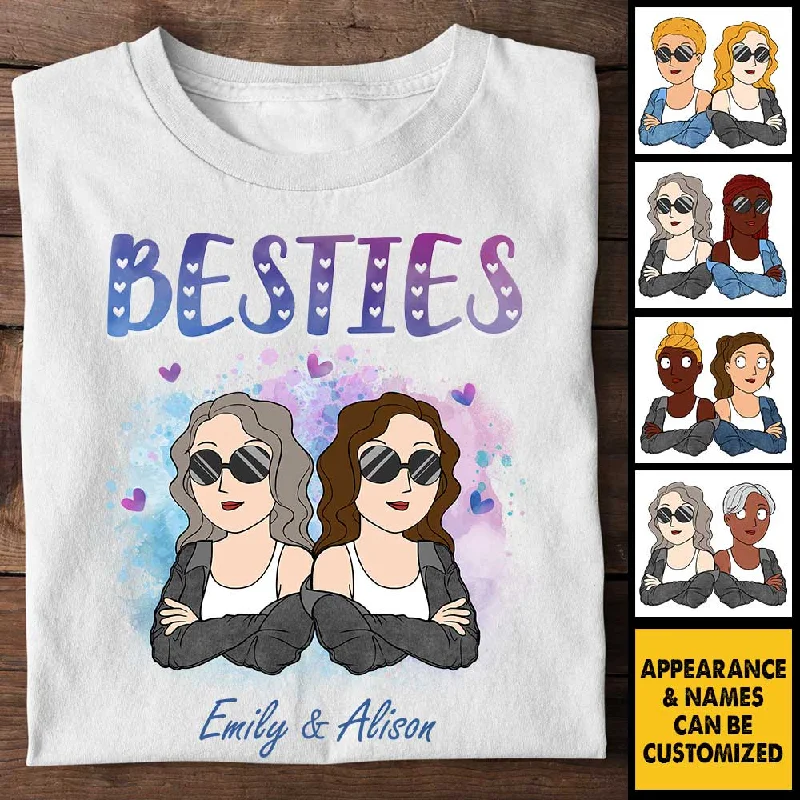 Besties Forever - Personalized Unisex T-shirt, Hoodie - Gift For Bestie