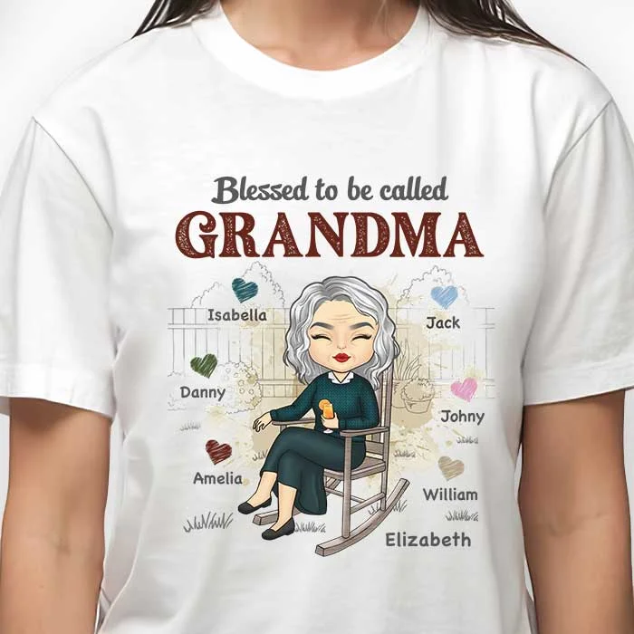 Blessed To Be Called Grandma Nana - Personalized Unisex T-shirt, Hoodie, Sweatshirt - Gift For Grandma, Grandparents