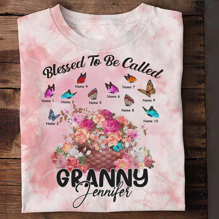 Blessed To Be Called Granny - Gift For Grandma, Personalized Unisex All-Over Printed T-Shirt