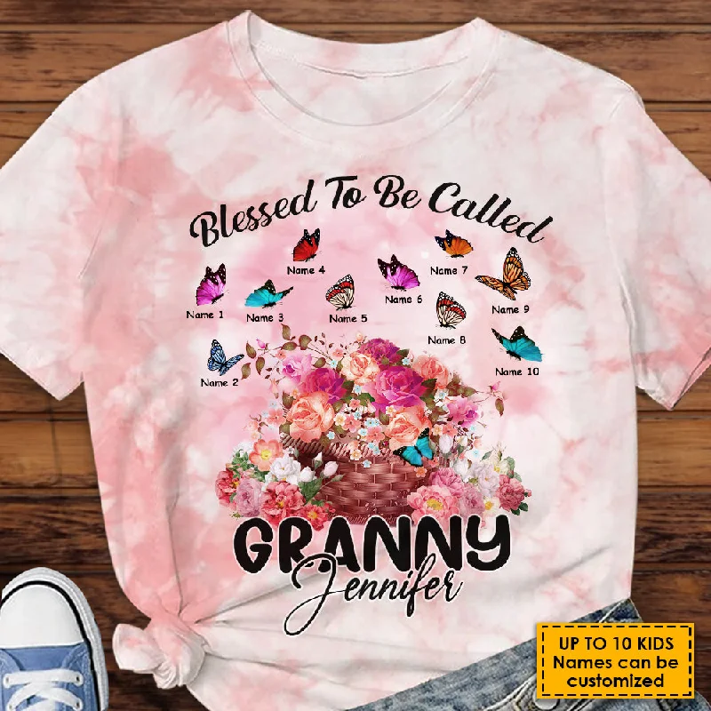 Blessed To Be Called Granny - Gift For Grandma, Personalized Unisex All-Over Printed T-Shirt