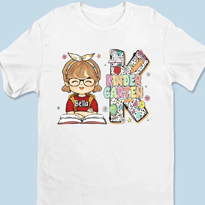 Hello School - Personalized Custom Kid T-shirt - Back To School Gift For Kid