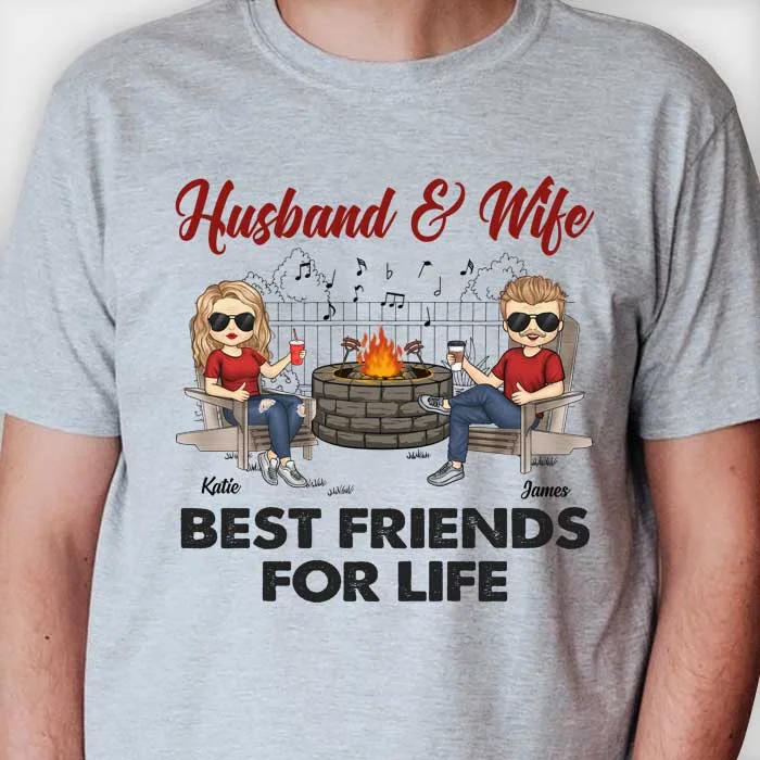 Husband Wife Best Friends Forever - Gift For Couples, Husband Wife, Personalized Unisex T-shirt, Hoodie