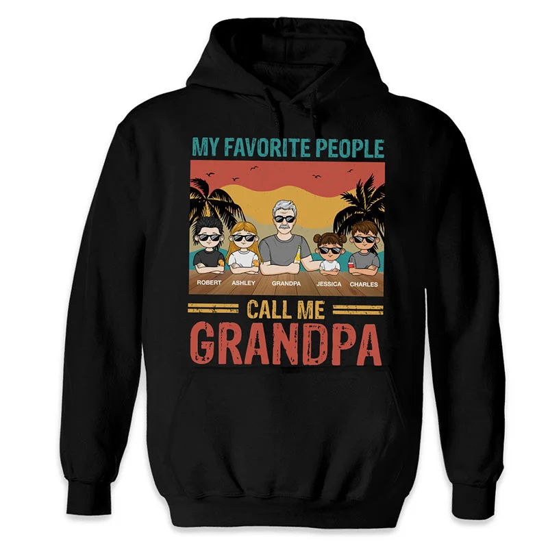 I Have A Hero I Call Him Grandpa - Family Personalized Custom Unisex T-shirt, Hoodie, Sweatshirt - Birthday Gift For Grandpa, Dad