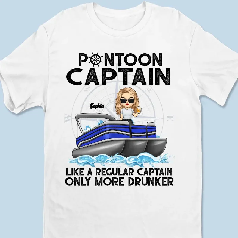 Living The Pontoon Dream - Family Personalized Custom Unisex T-shirt, Hoodie, Sweatshirt - Gift For Family Members, Pontoon Lovers