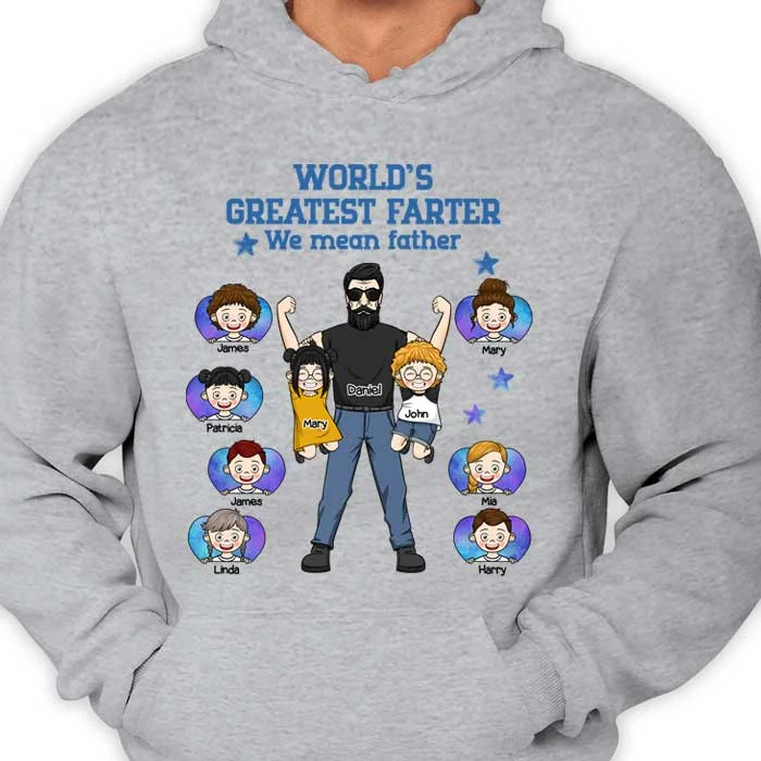 World's Greatest Farter - Personalized Unisex T-shirt, Hoodie - Gift For Dad, Grandpa