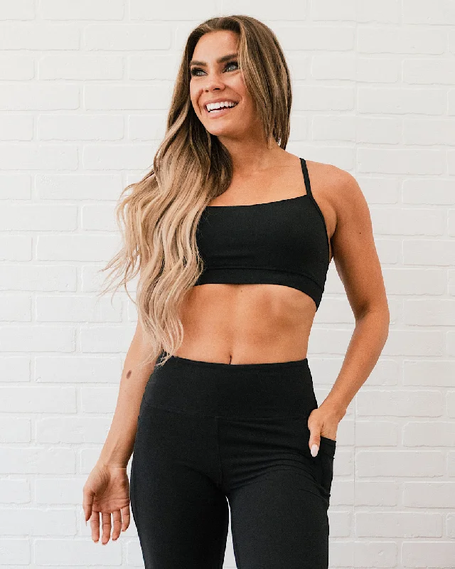 NEW! Rae Mode Y Back Sports Bra - Black