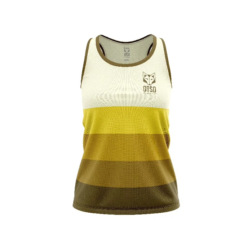 Women's Stripe Tank Yellow