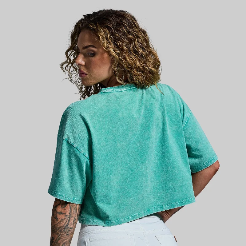 Training Crop Tee 2.0 (Washed Jade)