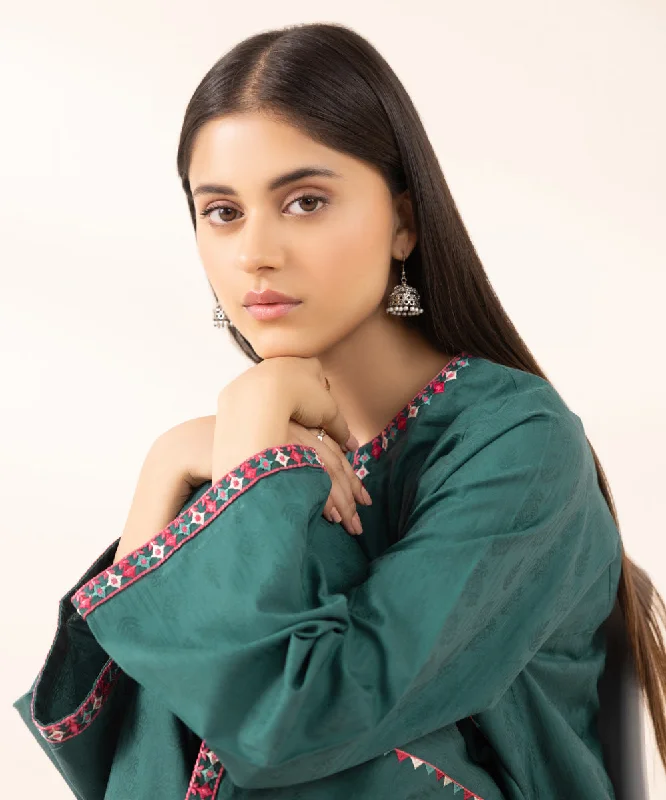 Embroidered Cotton Jacquard Shirt