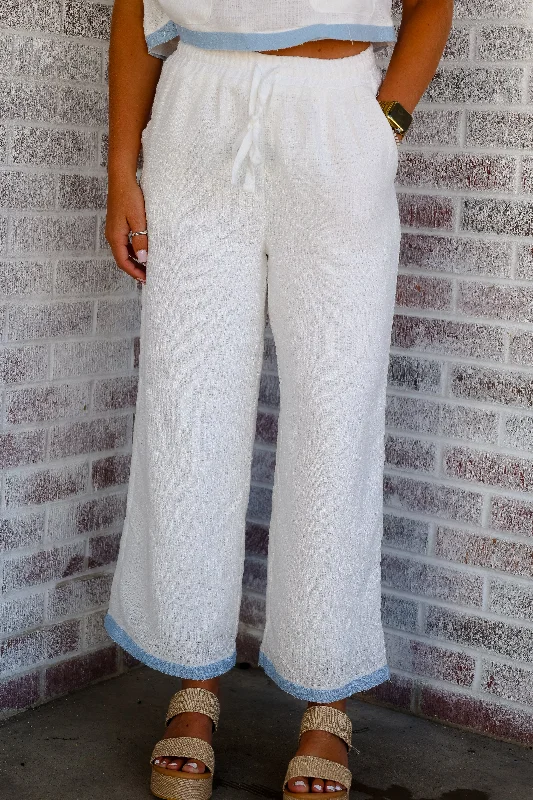 Comfy Cozy Chic Elastic Waistband Contrast Pant