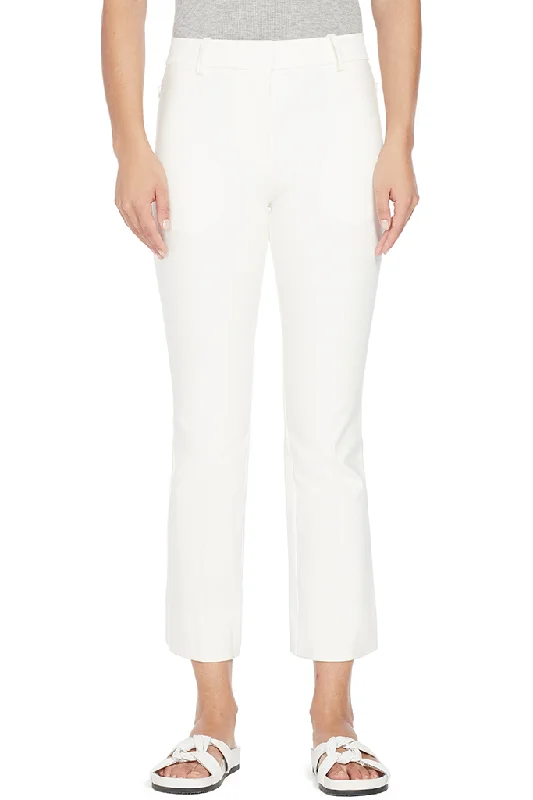 Cropped Flare Trouser (White)