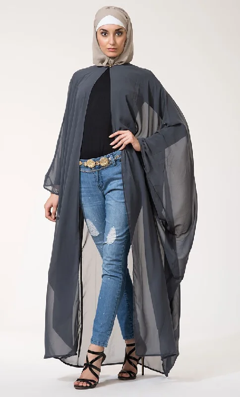 Georgette One button closure Cape Shrug