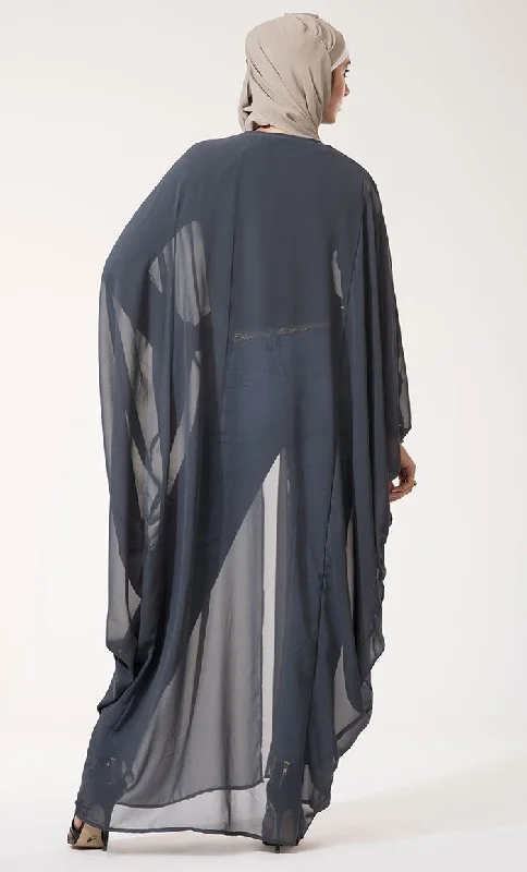 Georgette One button closure Cape Shrug