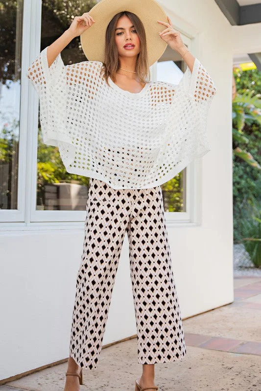 GOLDENE TEARDROP PRINT PANTS WITH POCKETS