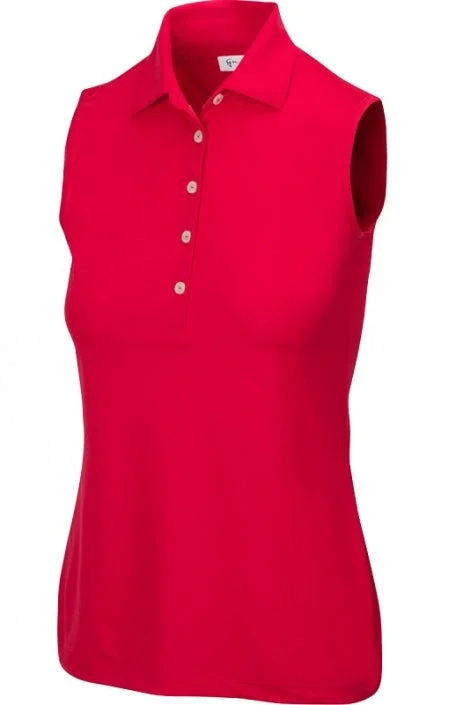 Greg Norman Women's NEW Solid Tech Pique Sleeveless Shirt-17 Beautiful Colors