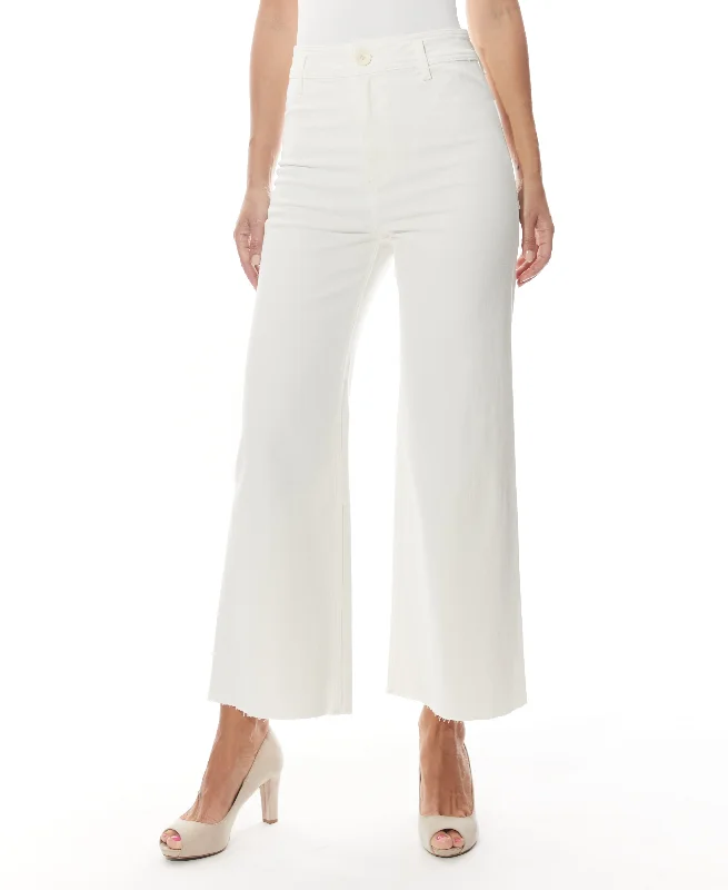 High Rise Wide Leg Jean Off White