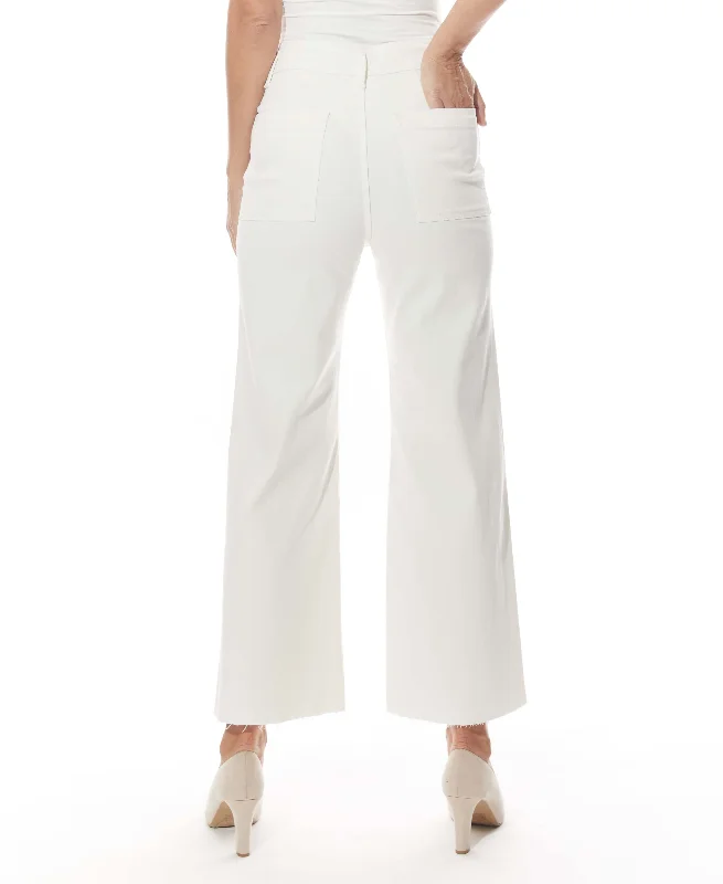 High Rise Wide Leg Jean Off White