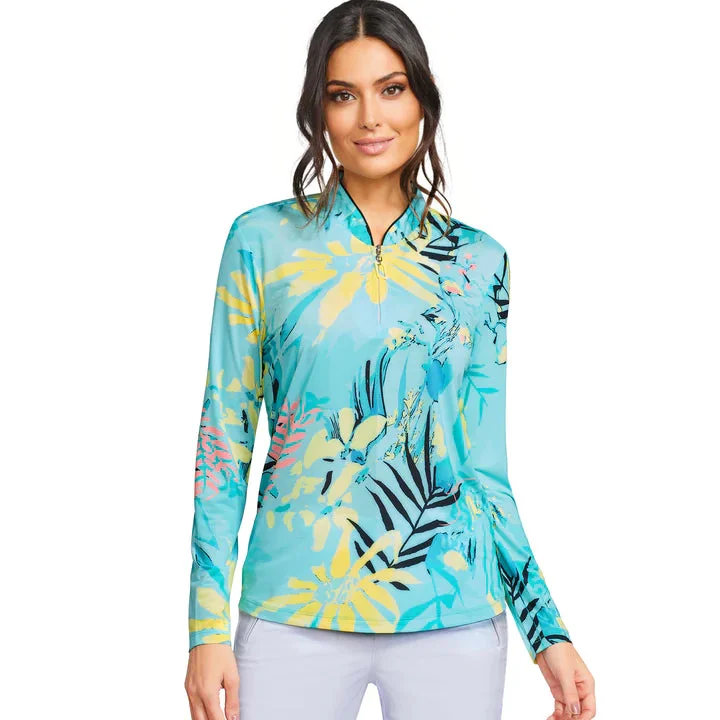 Jamie Sadock Basic Sunsense Long Sleeve Ultralight Sun Shirt- Petal Print