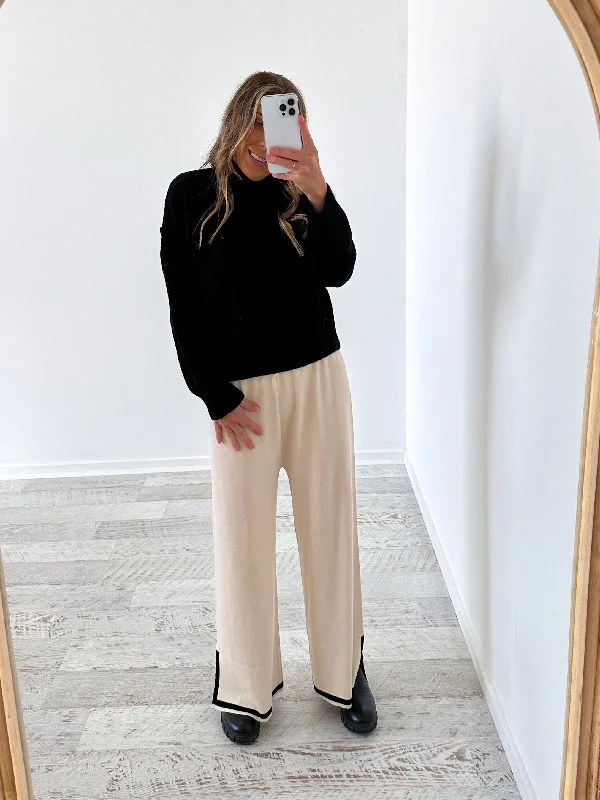 Megan Knit Pants - Beige