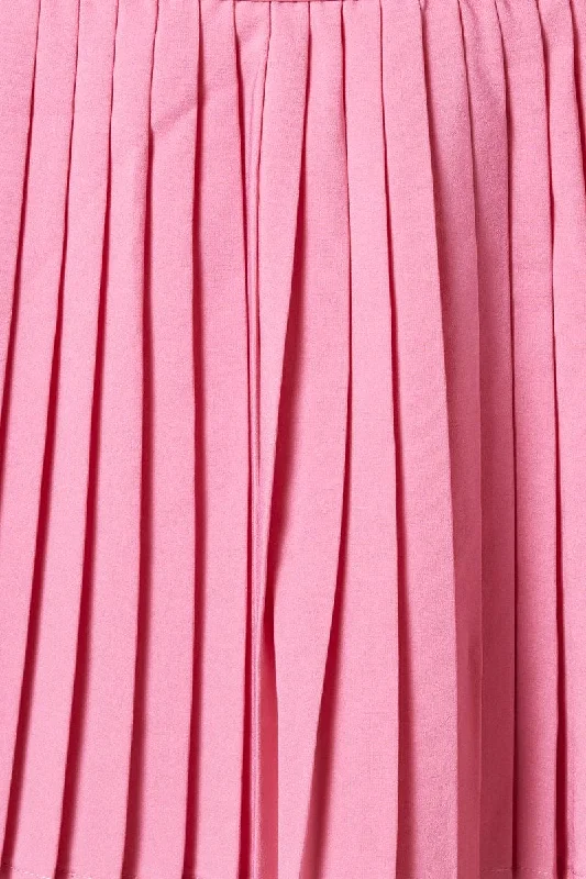 Pink Tennis Skirt Pleated Mini