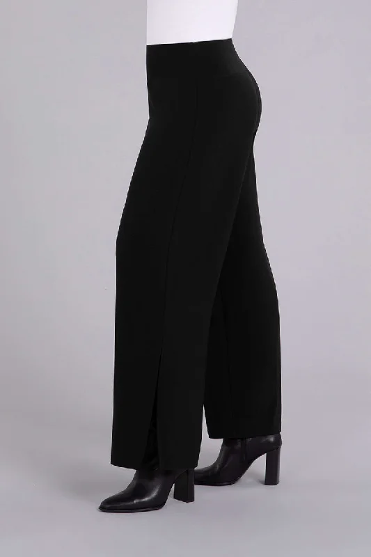 Side Slit Wide Pant | Black