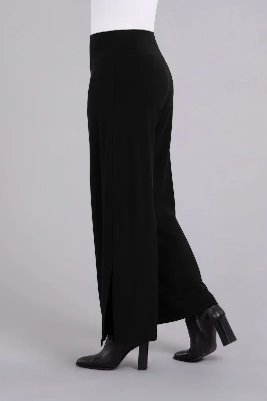 Side Slit Wide Pant | Black