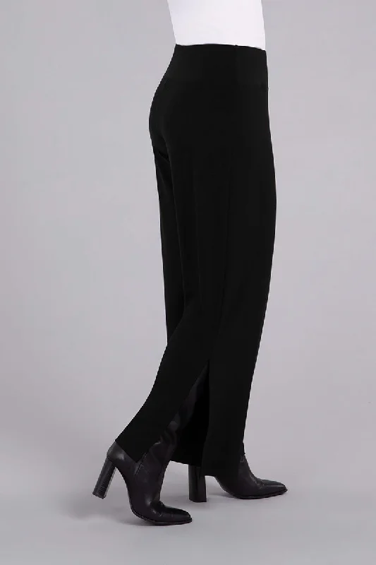 Side Slit Wide Pant | Black