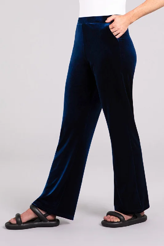 Velvet Straight Leg Pant | Midnight Blue