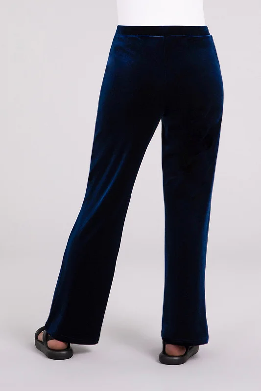 Velvet Straight Leg Pant | Midnight Blue