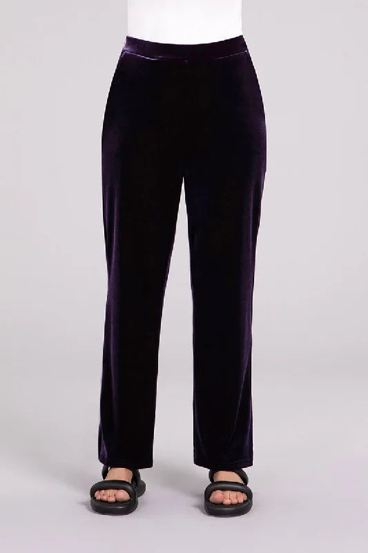 Velvet Straight Leg Pant | Plum