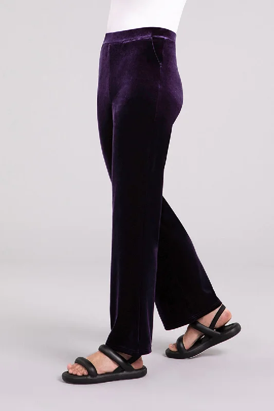 Velvet Straight Leg Pant | Plum