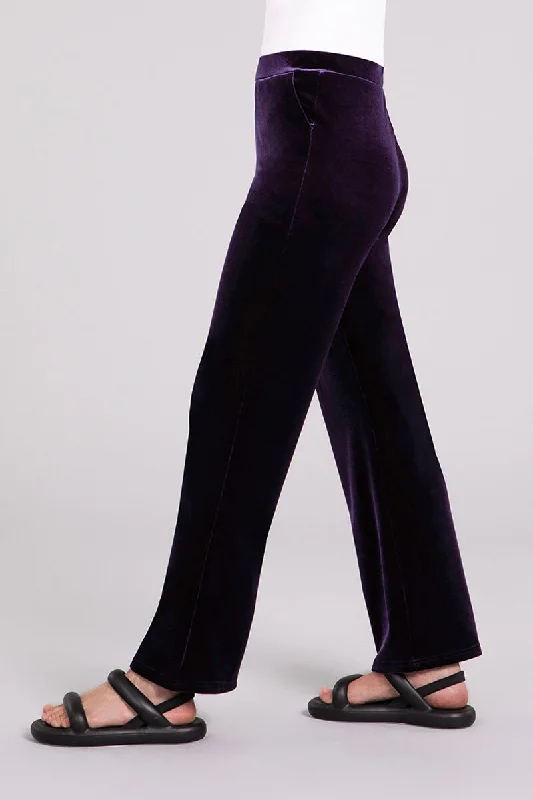 Velvet Straight Leg Pant | Plum