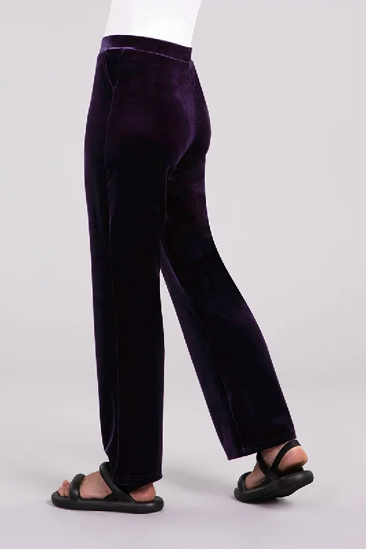 Velvet Straight Leg Pant | Plum