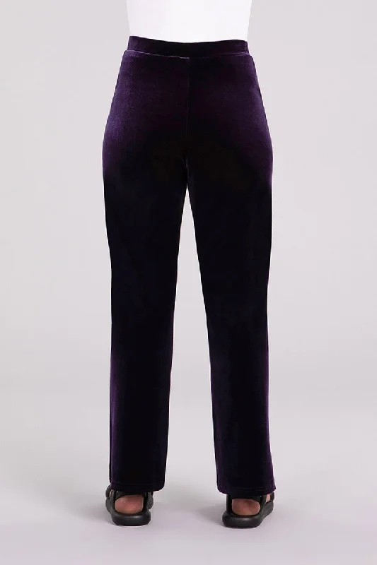 Velvet Straight Leg Pant | Plum