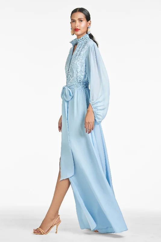 Beatrix Gown - Chambray Blue