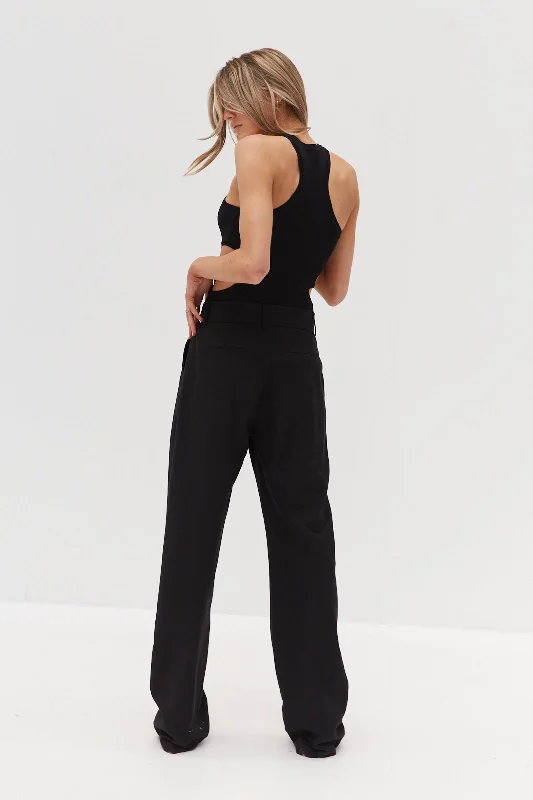 Cut Out Bodysuit - Black