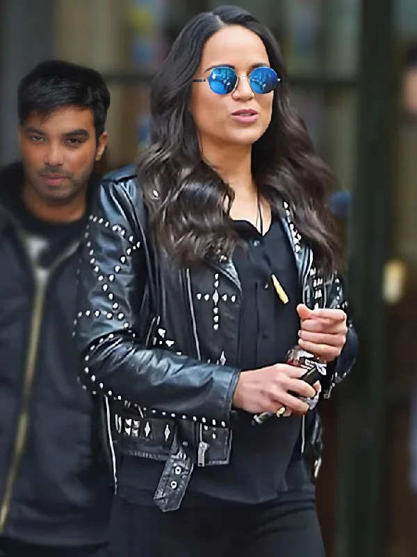 The Fast Saga Studded Black Leather Jacket