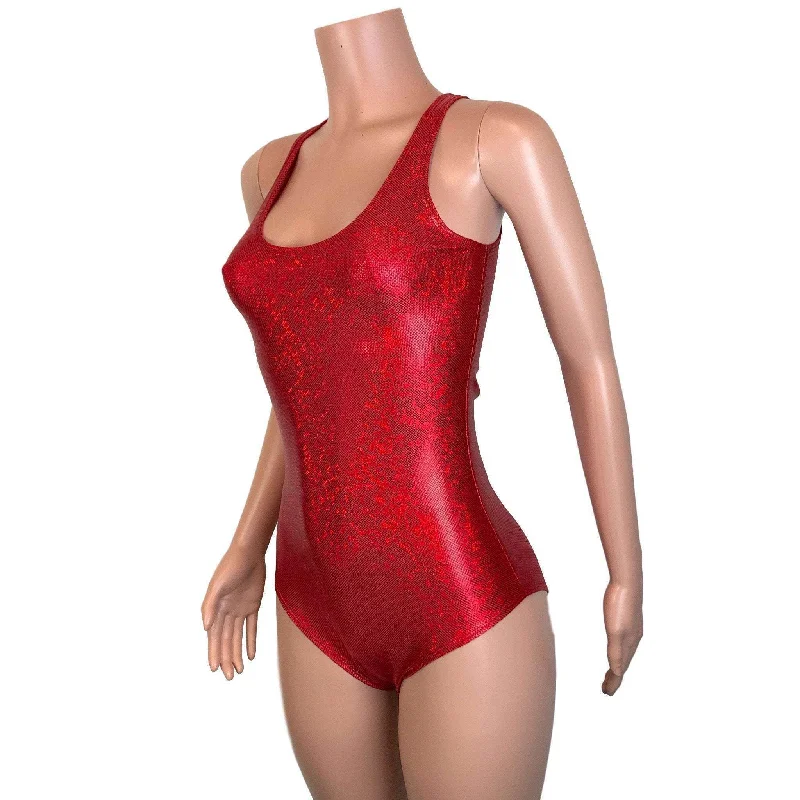 Bodysuit - Red Shattered Glass Holographic