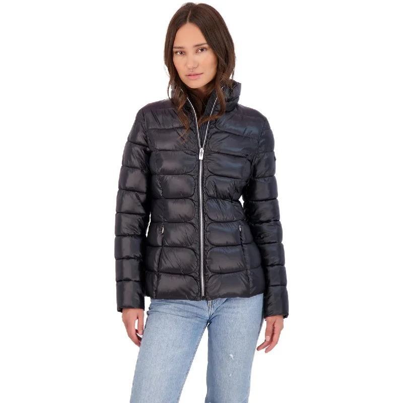 Via Spiga Women's Quilted Packable Puffer Jacket with Stand Collar