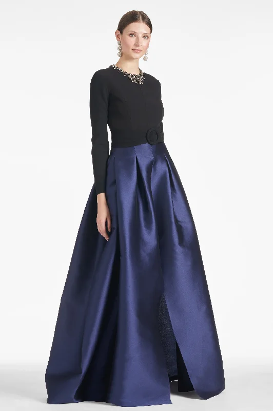 Victoria Gown - Black/Navy