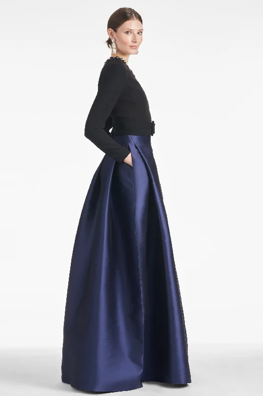 Victoria Gown - Black/Navy