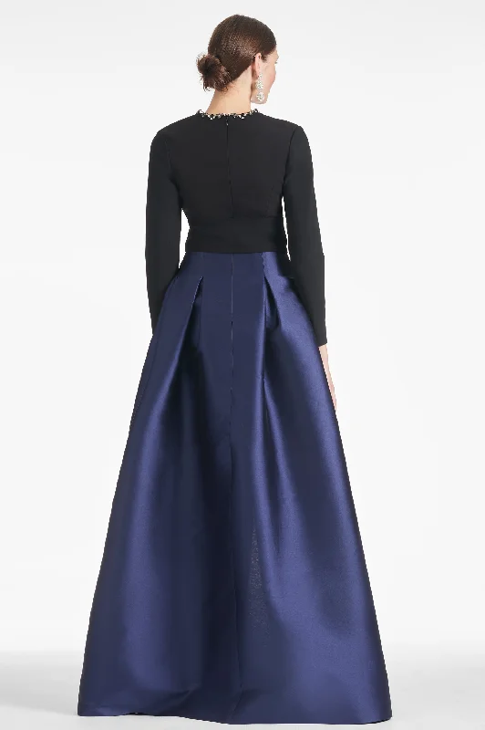 Victoria Gown - Black/Navy