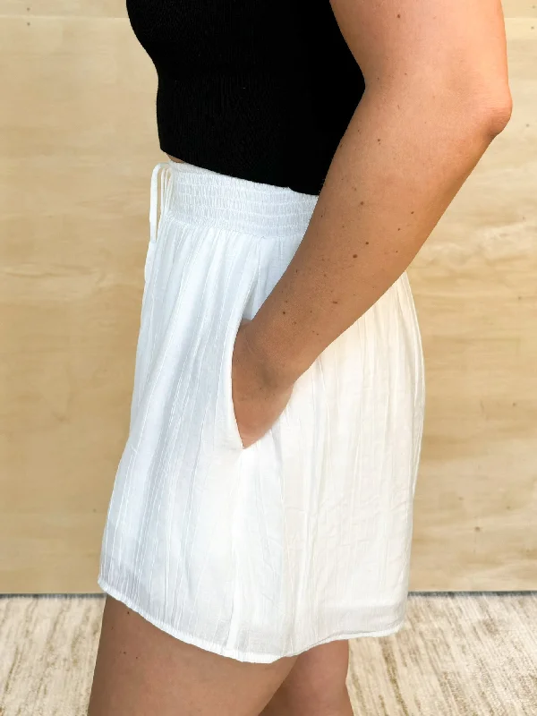 Breezy Bamboo Shorts - Off White