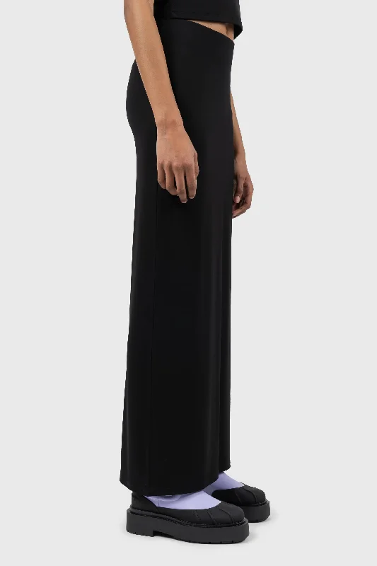 Low Rise Jersey Column Maxi Skirt