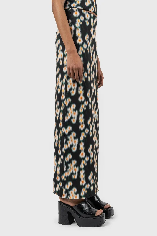 Low Rise Jersey Column Maxi Skirt