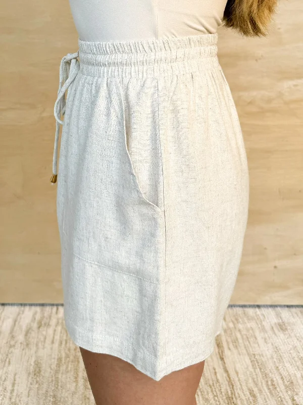 Natural Sun Linen Shorts