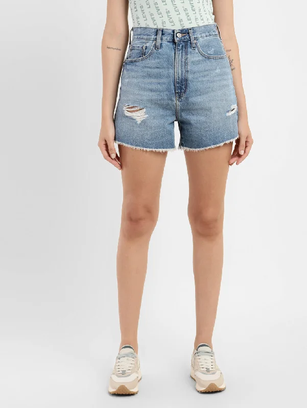 Women's High Rise Slim Fit Shorts